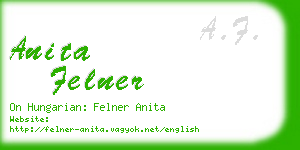 anita felner business card